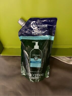 L'OCCITANE Refill Pouch - Dark Green & Teal Purifying Shampoo Original
